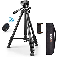 TACKLIFE Trípode de Cámara (48cm-1.5m)- 360° Trípode Portátil- Fuerte Estabilidad- 5KG MAX de Carga- Control Remoto…